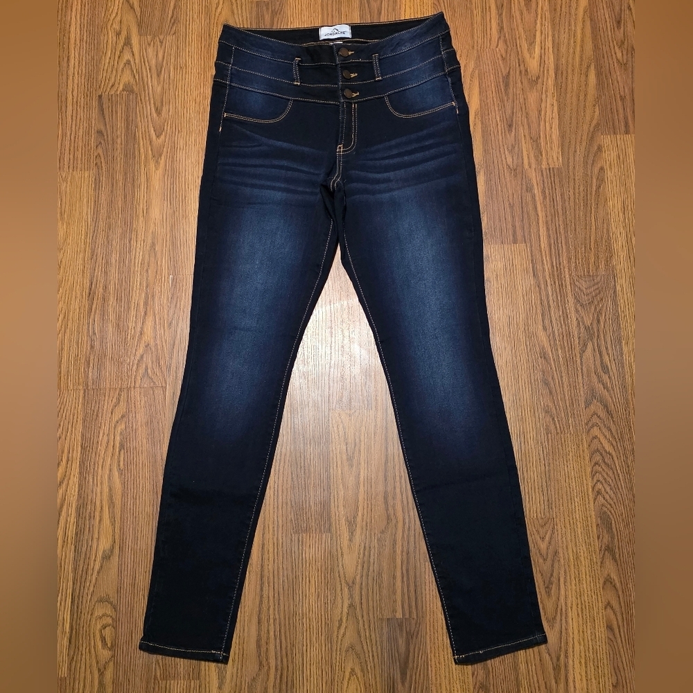 Jordache Dark Blue Jeggings Size 10 Women’s Stretch Classic Skinny Pants D87